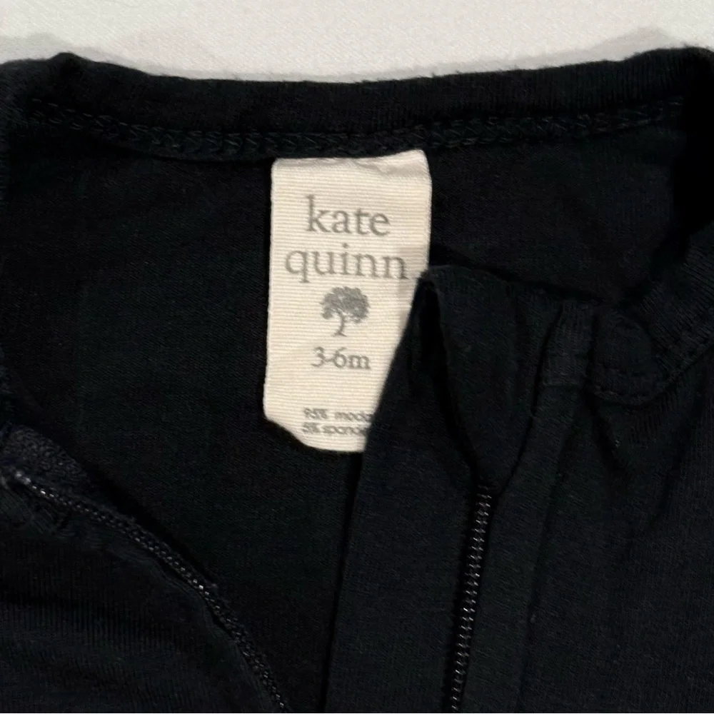 Kate Quinn Footie Boys 3-6M Girls Modal Sleeper Zipper Black Pajamas PJs Summer